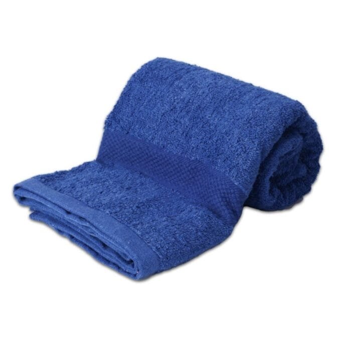 Toalla de color azul 100 % algodón - Imagen 1