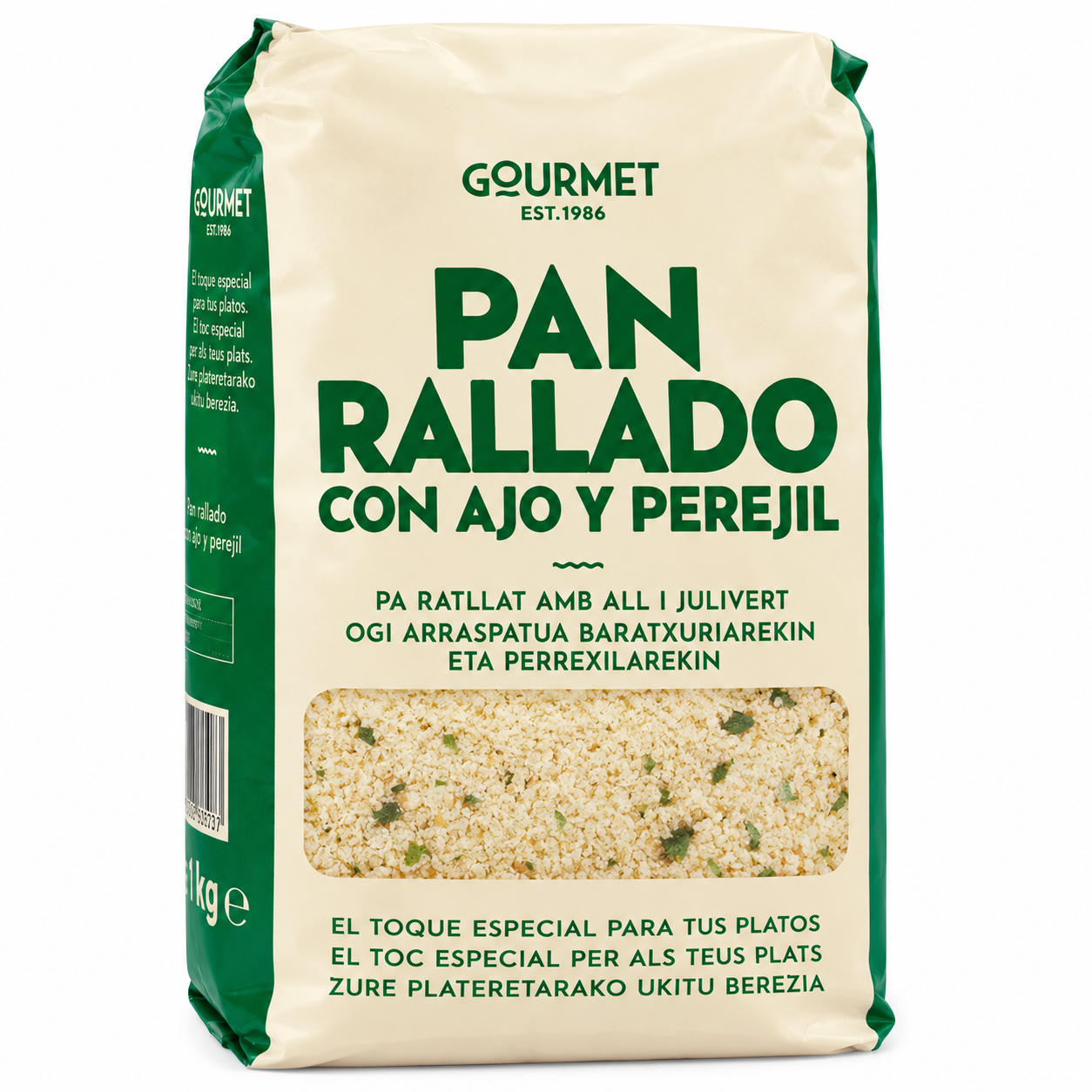 Empaque Gourmet de Pan Rallado Con Ajo y Perejil (1) Pan Rallado con Ajo y Perejil Gourmet 250 g - Imagen 1