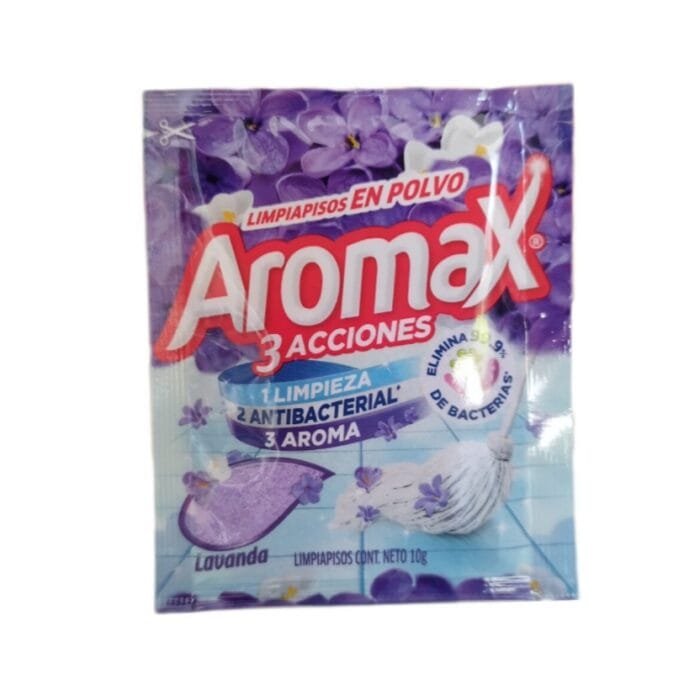 Limpiapiso en polvo de lavanda 2 en 1 Aromax 10g - Imagen 1