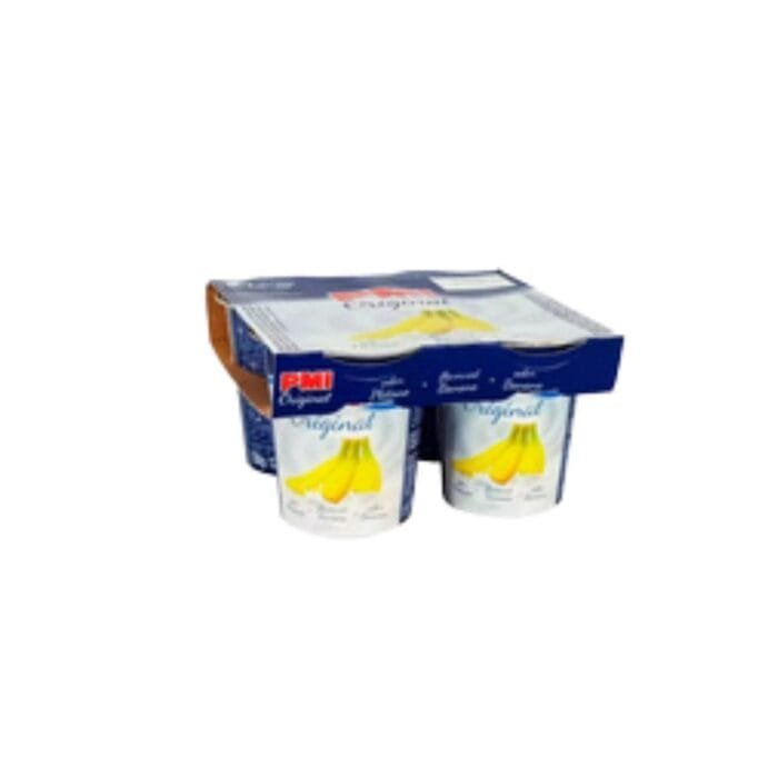 Yogurt sabor plátano PMI Original 4 x 120 g - Imagen 1