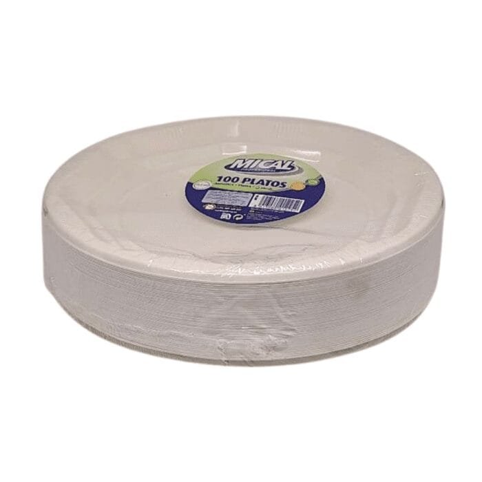 Platos Desechables Mical 100uds - Imagen 1