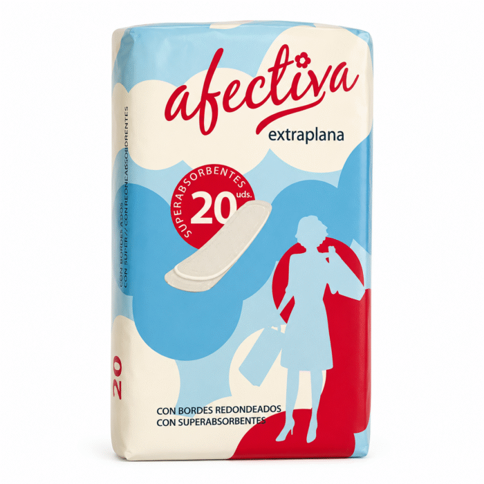 Afectiva extraplana 20 U Compresas sanitarias extraplana Afectiva 20 unidades - Imagen 1