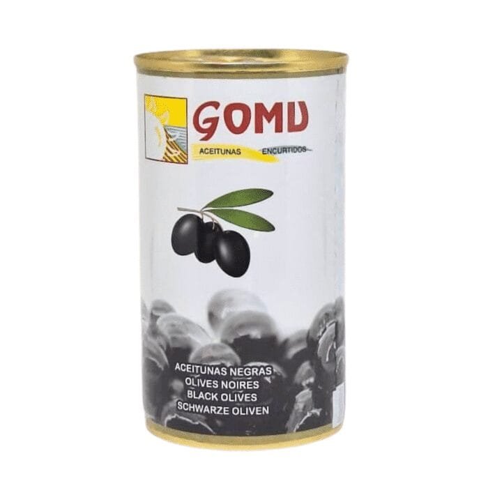Aceitunas negras con hueso Gomu 200 g - Imagen 1