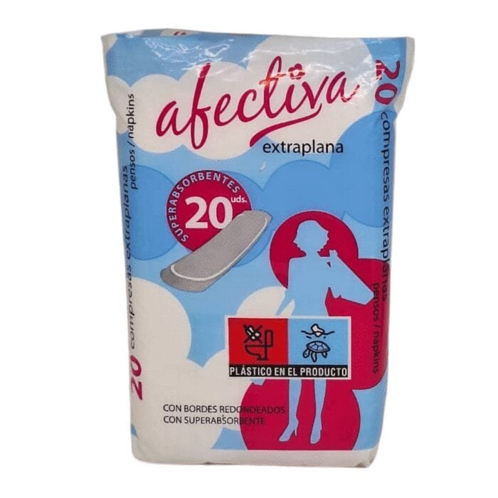 Compresas sanitarias extraplana Afectiva 20 unidades - Imagen 1