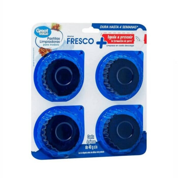 Pastillas limpiadoras para sanitarios Great Value - 4 x 40 g - Imagen 1