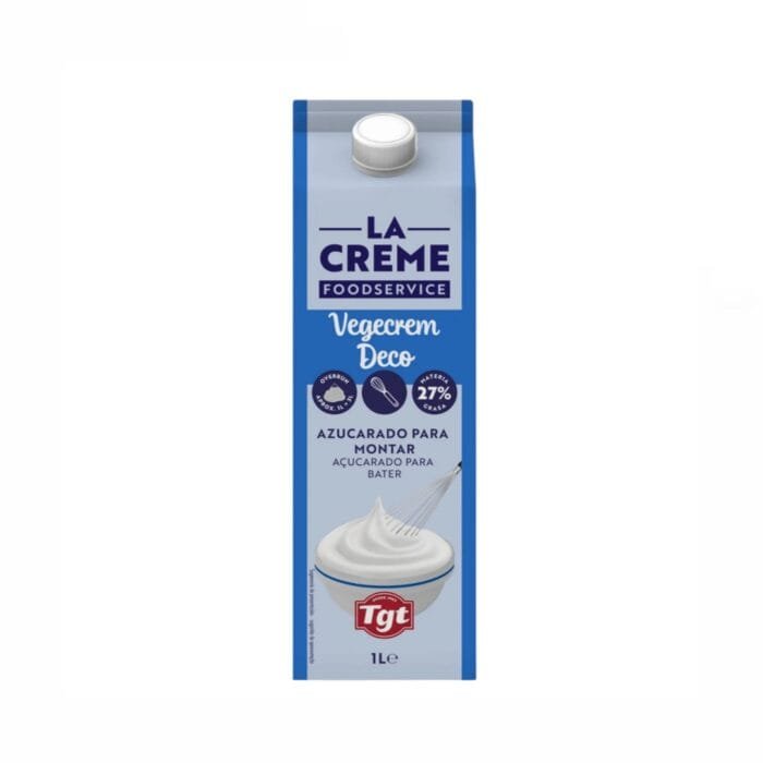 Crema vegetal para decoración La creme 1 L - Imagen 1
