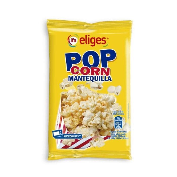 360238_G Palomitas de maíz sabor mantequilla Pop Corn Ifa Eliges 100 g - Imagen 1