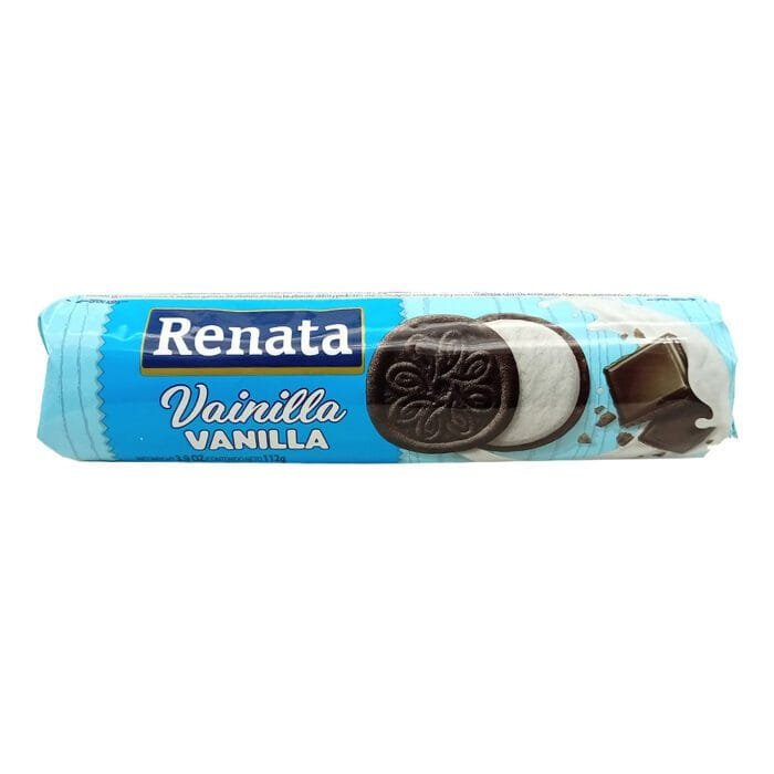 Galletas de chocolate con relleno sabor vainilla Renata 112 g - Imagen 1