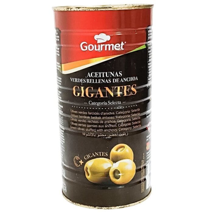 Aceitunas verdes gigantes rellenas de anchoa  Gourmet 600 g - Imagen 1