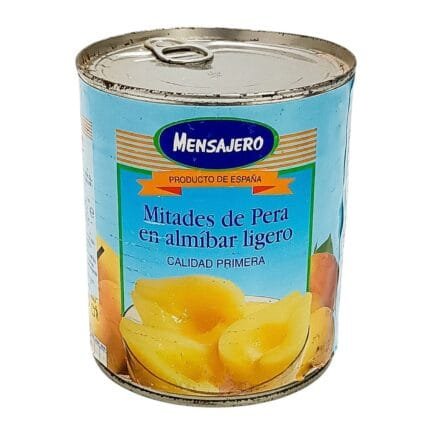 Mitades de Peras en Almíbar Ligero Mensajero 840g