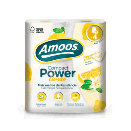 Papel de cocina con  fragancia sutil a limón Amoos (2 U)