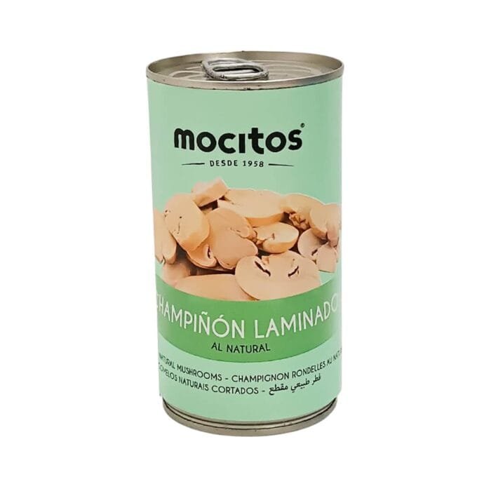 Champiñones laminados al natural Mocitos 355 g - Imagen 1