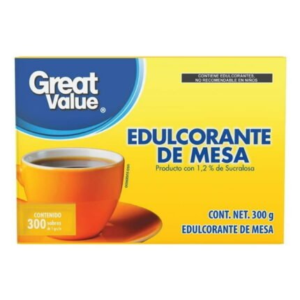 Edulcorante de mesa Great Value 300 pzas