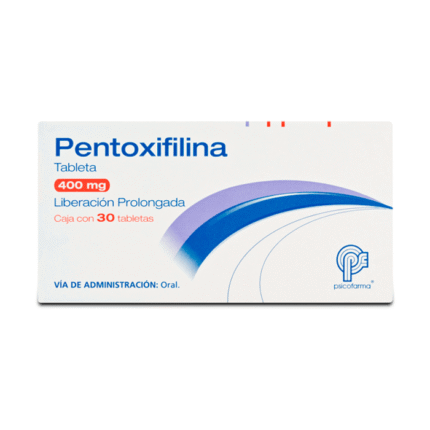 Pentoxifilina 400 mg 30 Tabletas Liberacion Prolongada