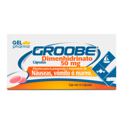 Dimenhidrinato 50 mg 12 Capsulas