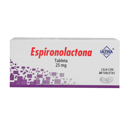 Espironolactona 25 mg 30 Tabletas