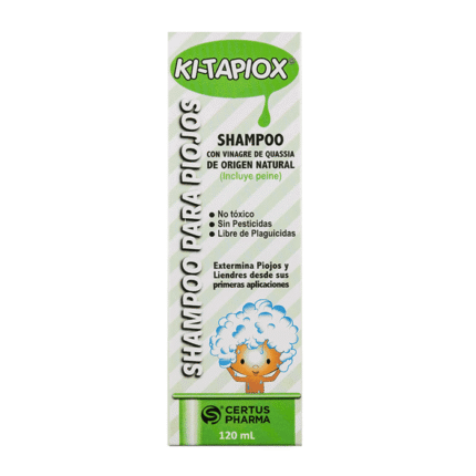 Shampoo Con Vinagre de Quassia Para Piojos 120 ml 1 Pieza