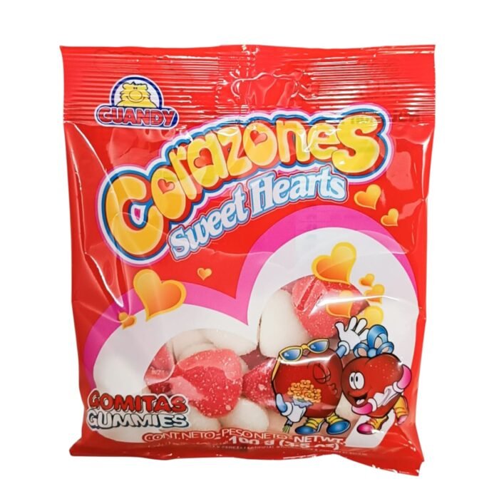 Caramelos de Goma en Forma de Corazones Guandy  100 g - Imagen 1