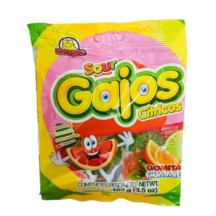 Caramelo de goma en forma de gajos sabor cítrico Guandy 100 g - Imagen 1