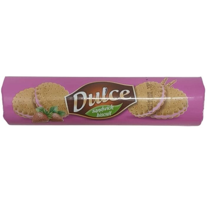 Galleta rellena con crema sabor fresa Dulce 150 g - Imagen 1