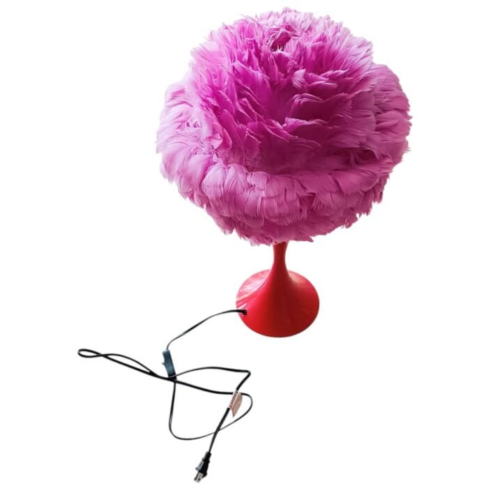 Lámpara de Mesa Decorativa con plumas y Luz Suave - Imagen 1