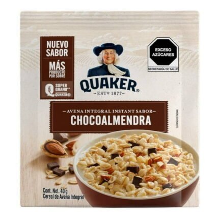 Avena integral Quaker instant sabor chocoalmendra 40 g