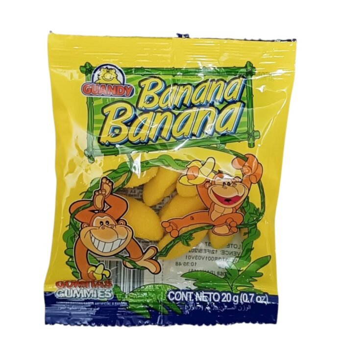 mini banana Caramelos de Goma en Forma de platanito Guandy 20 g - Imagen 1