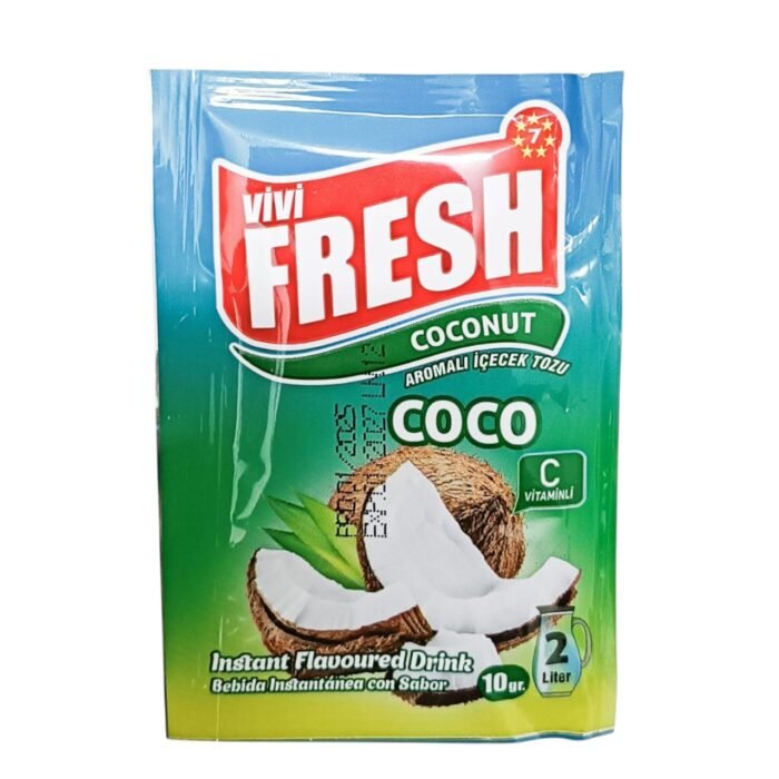 Refresco instantáneo sabor coco Vivi Fresh Erdem 10 g - Imagen 1
