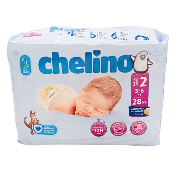 Pañales desechables para bebé etapa 2 Chelino 28 U - Imagen 1