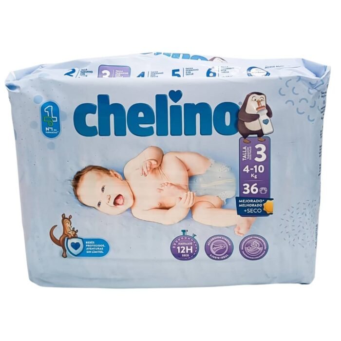 Pañales desechables para bebé etapa 3 Chelino 36 U - Imagen 1