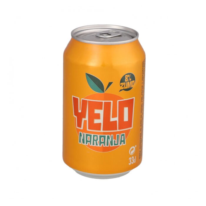 Refresco gaseado de naranja Yelo 330 ml - Imagen 1