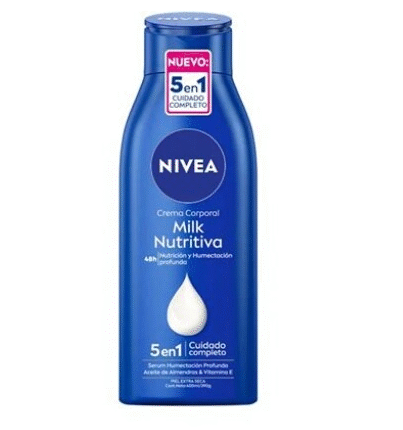 Crema corporal - Milk nutritiva 5 en 1 Nivea 400 ml