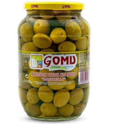 Aceitunas verdes con hueso manzanilla Gomu 800 g
