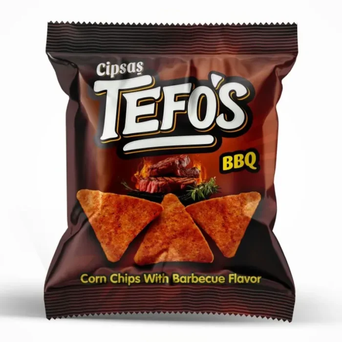 Tefos bbq Chips sabor barbacoa Tefos 20 g - Imagen 1