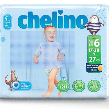 Pañal Infantil Neutro Unisex Junior Talla 6 Chelino 27 U