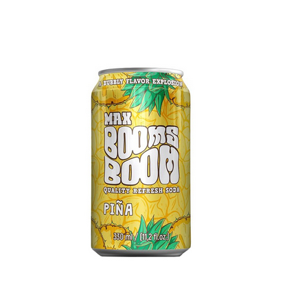 Refresco bom bom de piña 330 ml Refresco de piña Max Booms Boom 330 ml - Imagen 1