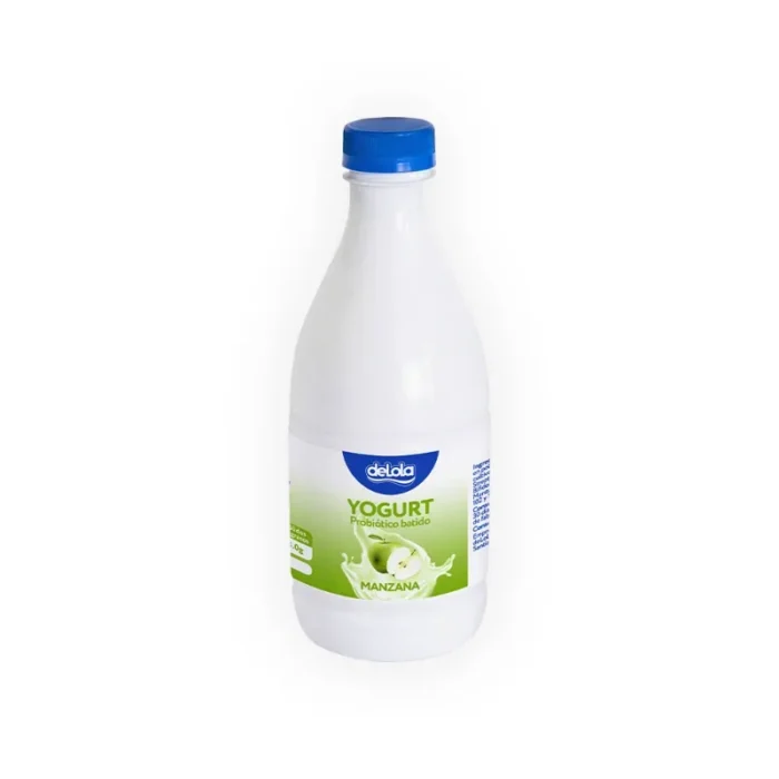 Yogurt Probiótico de coagulado sabor manzana batido deLola 1 L - Imagen 1