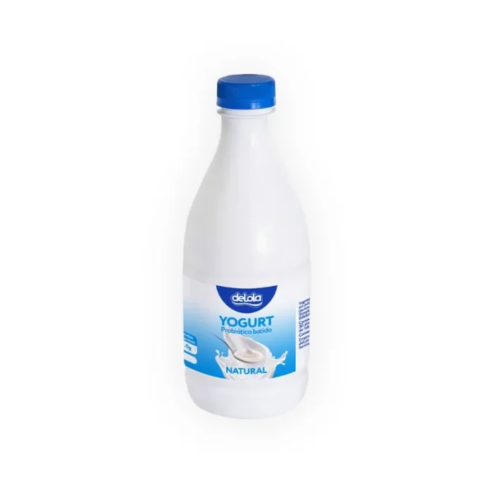 Yogurt probiótico de coagulado sabor natural batido DeLola 1 L - Imagen 1