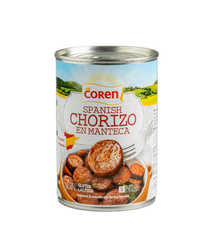 Chorizo espanol en manteca 400 g Chorizo español en manteca Coren 400 g - Imagen 1