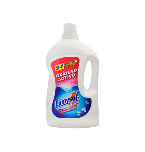 Detergente Lumysol 2 en uno Detergente líquido quitamanchas oxígeno activo Lumysol 3 L - Imagen 1