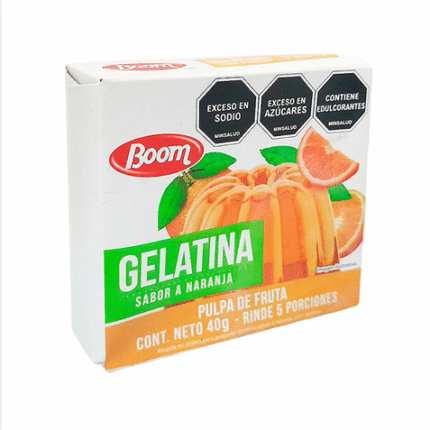 Gelatina sabor naranja Boom 40 g