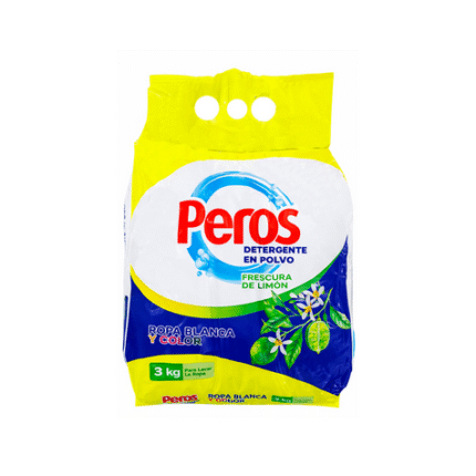 Detergente en polvo fragancia limón Peros 3kg