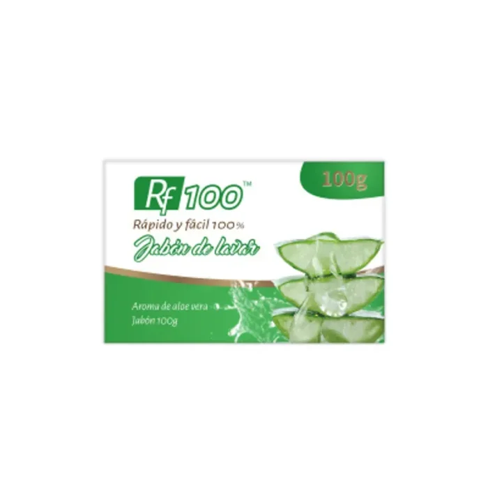 Jabón con aroma a aloe vera, suave al contacto con la piel y práctico para el cuerpo o la ropa Rf 100, 100 g - Imagen 1