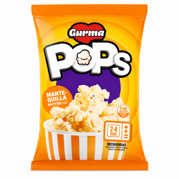 Palomitas microondas sabor mantequilla POPS Gurma 100 g - Imagen 1