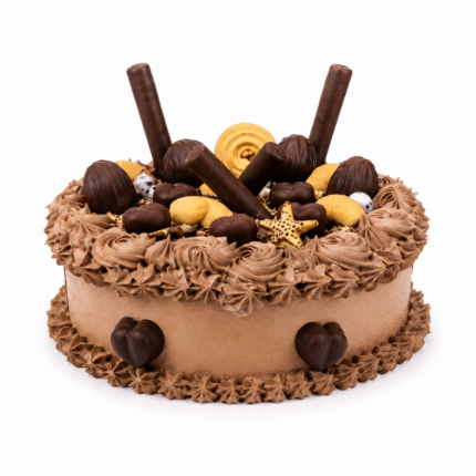 Cake redondo con chocolate Dulce