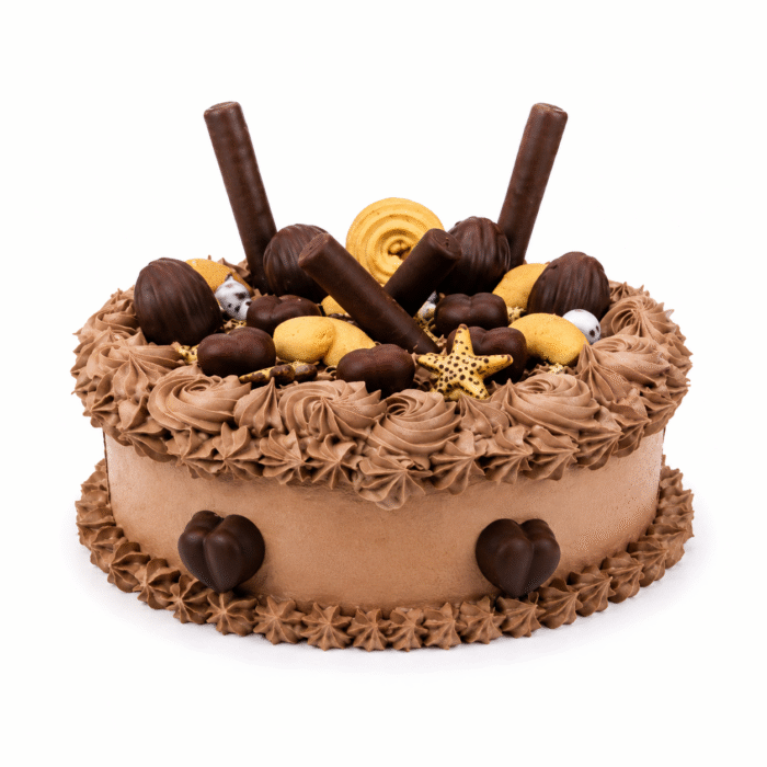 cake sin fecha de nacimiento Cake redondo con chocolate Dulce - Imagen 1