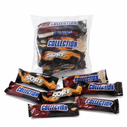 Paquete de barras recubierto de cacao con caramelo Sorf Saray 10 U