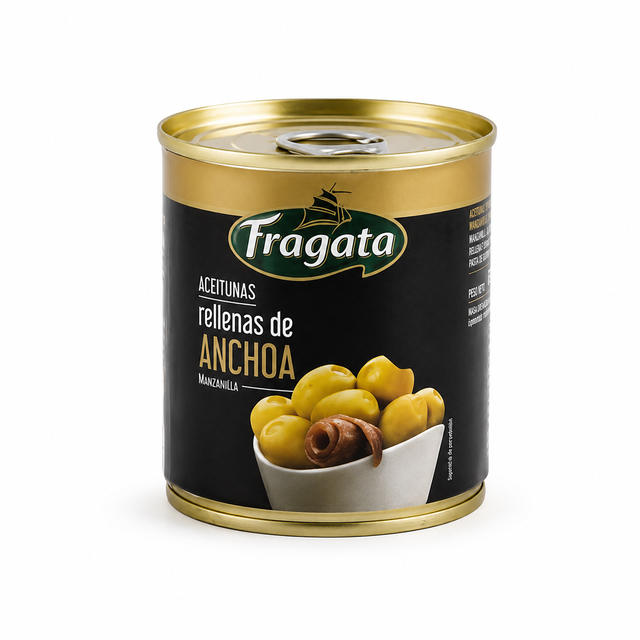 Aceitunas en manzanilla rellenas de anchoa Fragata 200 g
