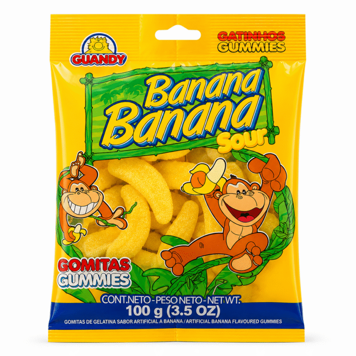 Gomitas guandy 100 g Gomitas sabor banana Gummies Guandy 100 g - Imagen 1
