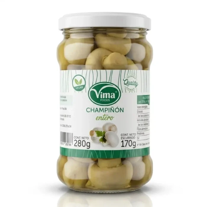 CHAMPINONES ENTEROS VIMA 290 G Champiñones entero Vima Foods 280 g - Imagen 1